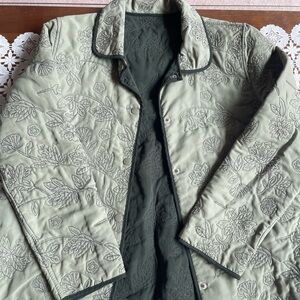 Embroidered Green Jacket